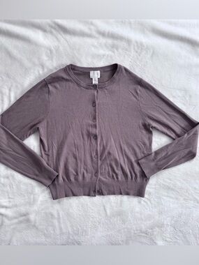 H&M fine knit cardigan in light brown